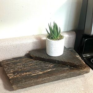 Rustic Barn Wood Riser Tiered Tray Handcrafted